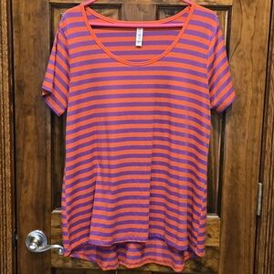 Lularoe Striped Classic T EUC Large